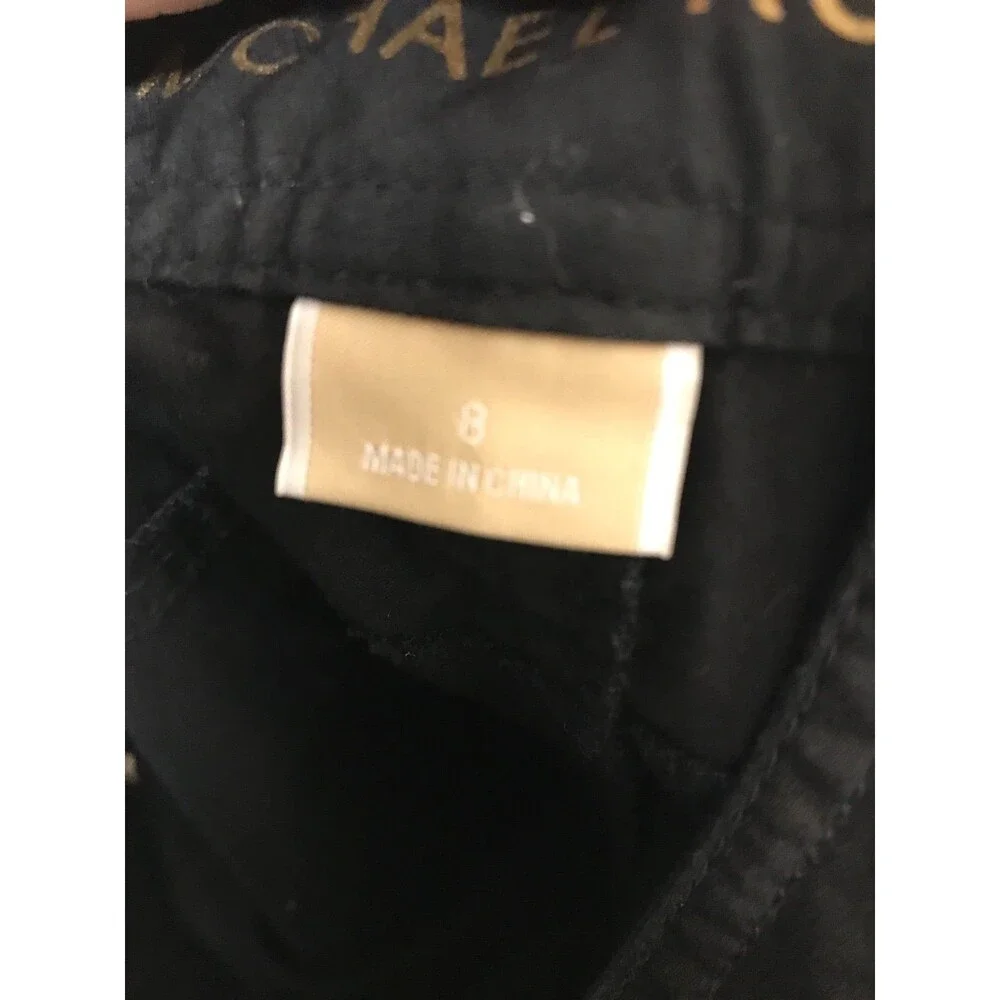Michael Kors Women's Size 8 Dress Pants Skinny Pants Black Cotton Blend